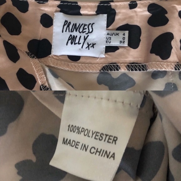 Princess Polly Nia Leopard Print Midi Slit Skirt 0 - Picture 7 of 8